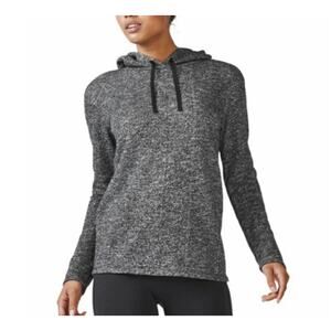 SALE Fabletics Womens Taj Hoodie Black Side Zipper Detail Size SS